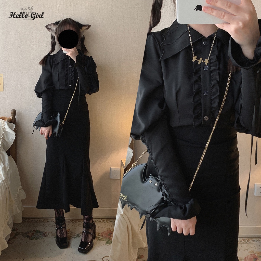 Áo sơ mi - Blouse Brand Sleep Doll - Áo bó tay #SleppDoll #somi