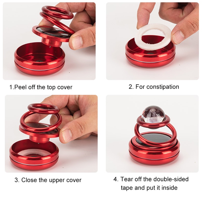 Nước Hoa Xoay Năng Lượng Mặt Trời Hương Thơm Lâu Cao Cấp Sang Trọng Trang Trí Xe Hơi