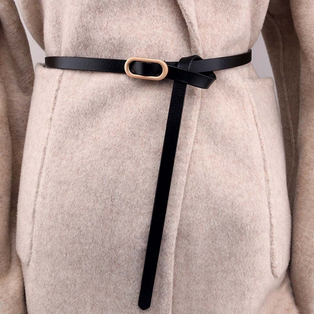 Thắt Lưng Da Bò Màu Trơn Không Bị Rách Thời Trang Cho Nữ