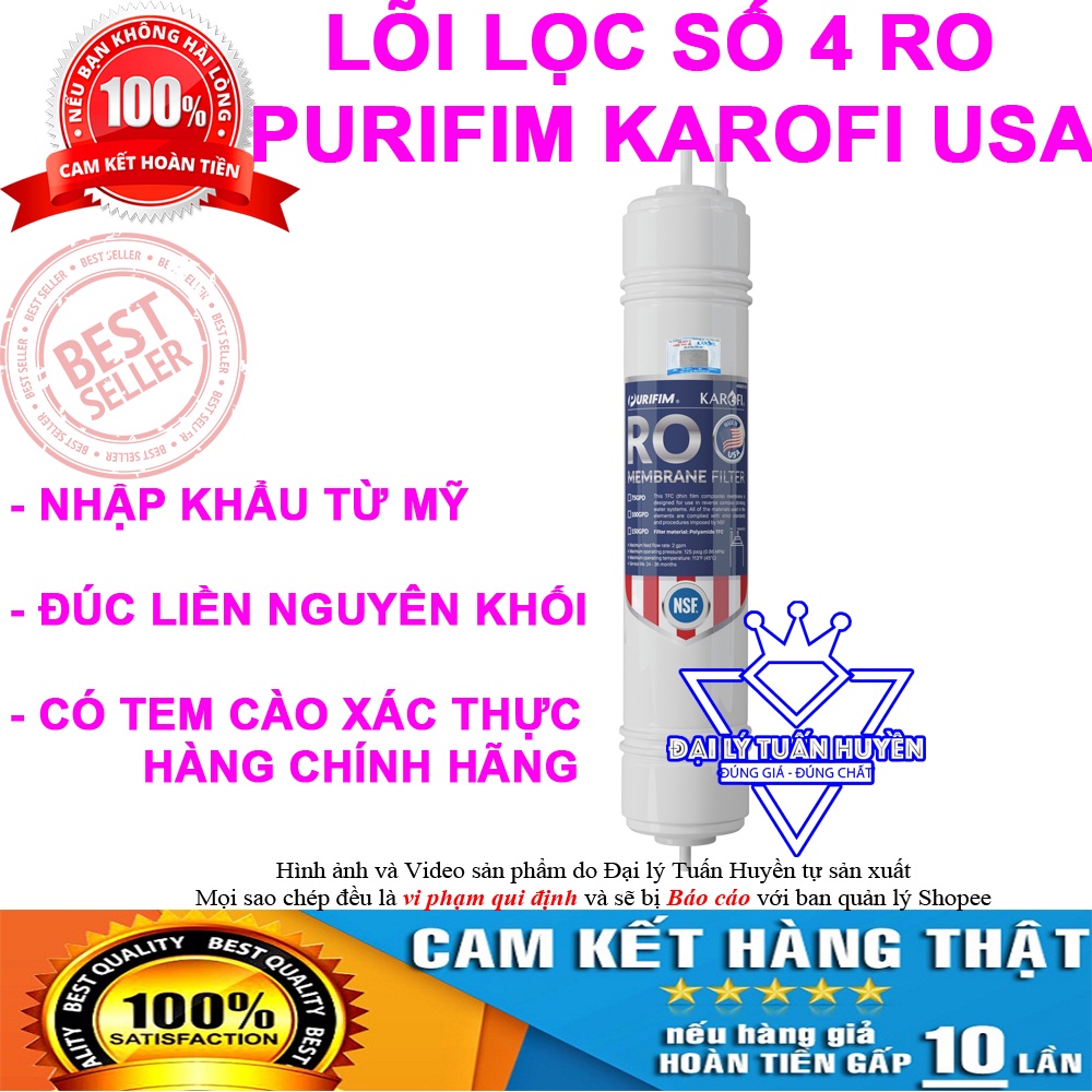 Trọn bộ Combo 8 lõi lọc nước Karofi chính hãng 12345678 [Lõi RO Đúc Mỹ - Hàn Quốc]