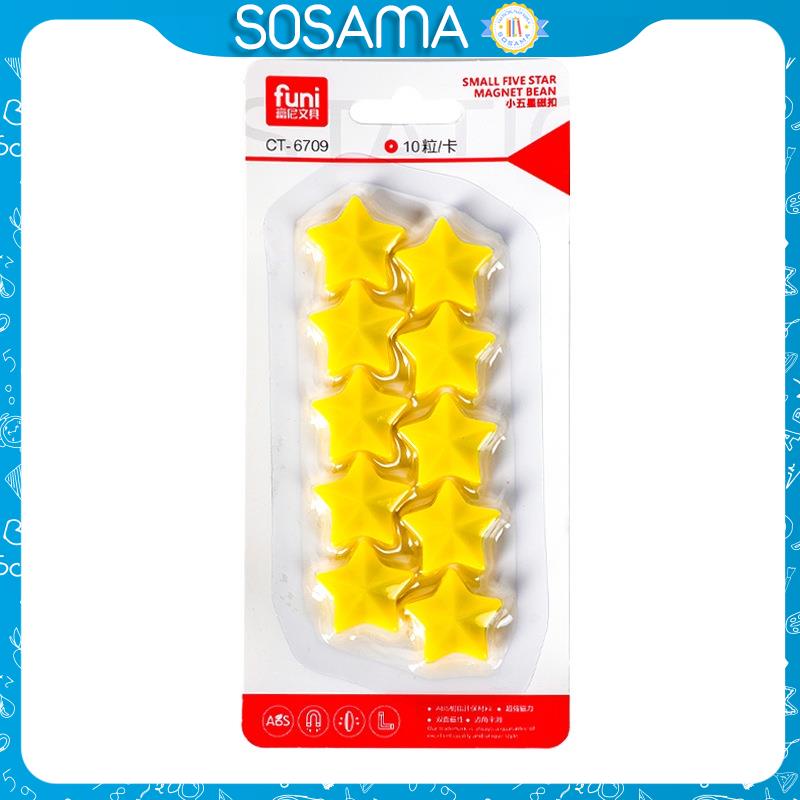 Nam châm dính bảng SOSAMA nam châm gắn bảng set 10 chiếc hình ngôi sao SA-001374