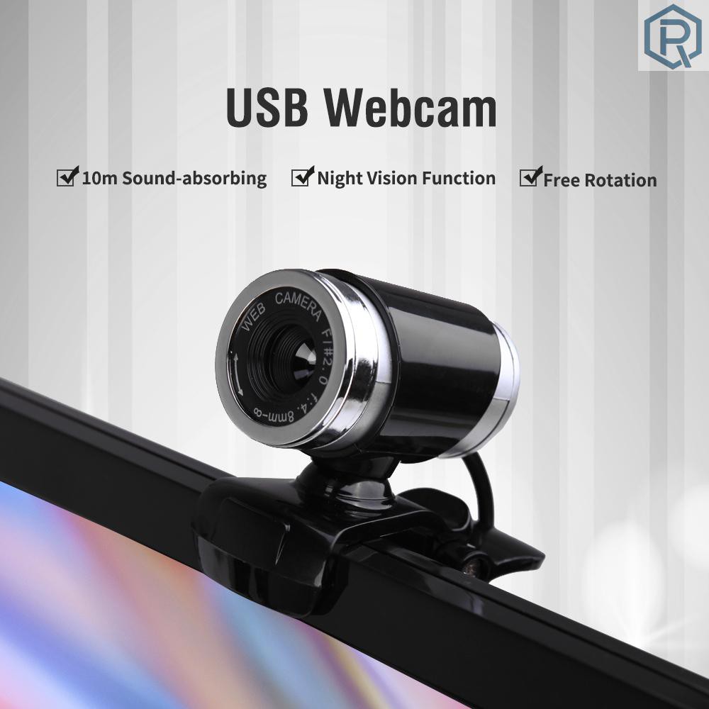 Webcam USB 2.0 50 Megapixel HD Có Mic Kẹp Xoay 360 Độ Cho Máy Tính Để Bàn/Laptop