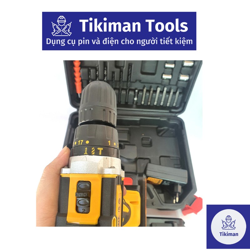 Máy khoan pin Dewalt 36V 3 Chức Năng Máy 2 PIN kèm 24 Phụ Kiện