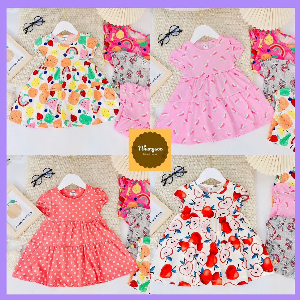 ✔️8-20kg✔️Váy cotton carter 2 tầng siêu xinh cho bé gái - hàng VNXK - bảng màu 2023 link 2