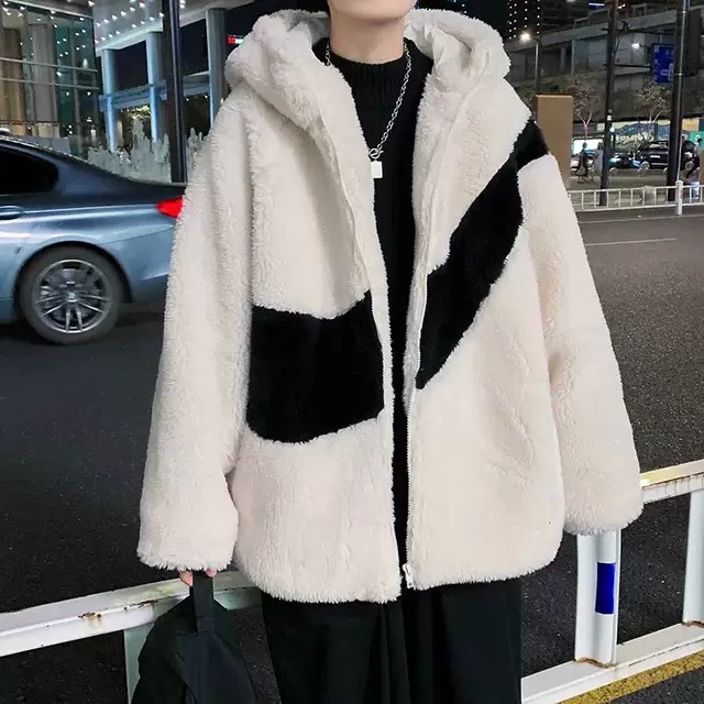 Áo Khoác Lông Dấu Phẩy ❤ Áo Hoodie Lông Cừu Dày Dặn Dáng Rộng Nam Nữ NVA171