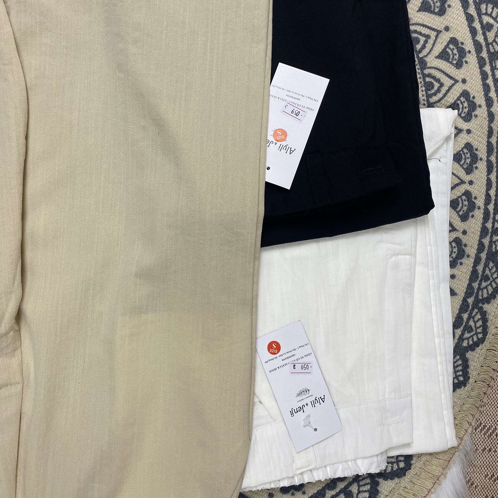 Quần đũi dài nữ ALILY dáng ống rộng cạp chun phía sau chất vải siêu mát 1 khuy QD36