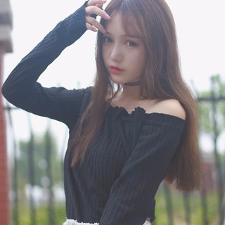 Áo hàn Quốc trể vai len