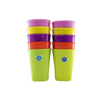 Ly vuông 7.7cm đủ màu nhựa cao cấp, ca nước cho bé, cốc nhiều màu - Plastic Mug R-L33D