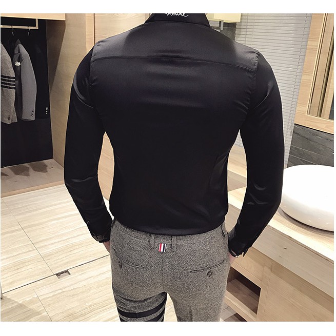 (CAO CẤP)Áo Sơ Mi Nam Kẻ Ngang Họa Tiết cao cấp SM00003 | BigBuy360 - bigbuy360.vn