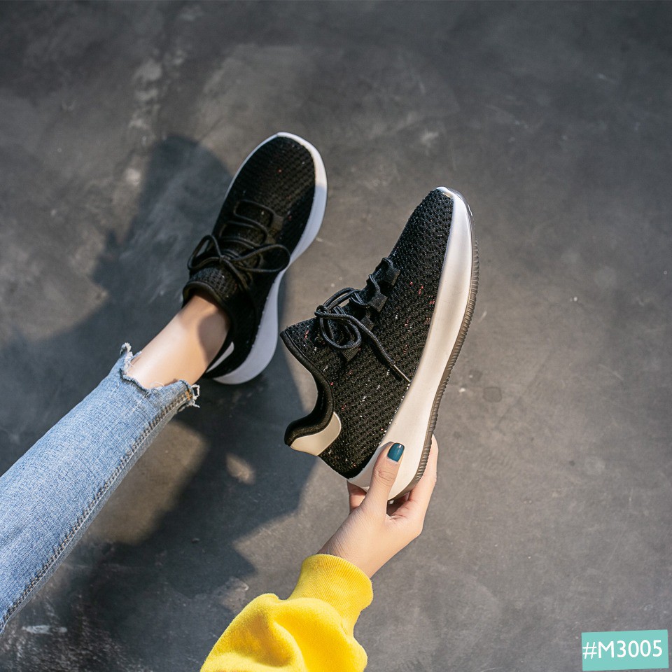 Giày Thể Thao Sneaker Nữ Siêu Nhẹ MINSU M3005, Giày Y350 Hàn Quốc Nữ Với 4 Màu Nhẹ Nhàng Tối Giản Tinh Tế Khi Đi Chơi