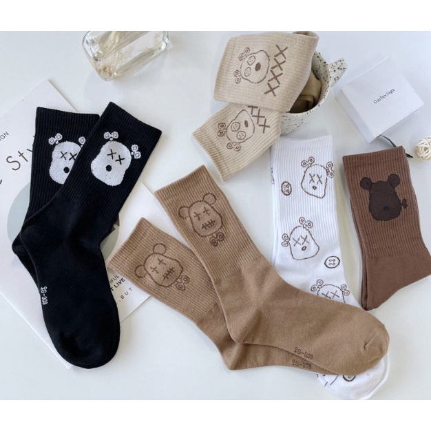 Vớ Tất hình Gấu cao cổ Nam Nữ siêu dễ thương và xinh xắn