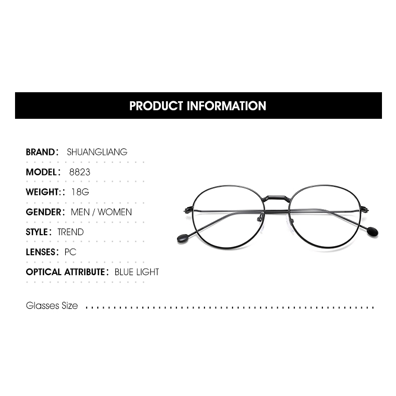 Kính gọng kim loại tròn phong cách cổ điển | BigBuy360 - bigbuy360.vn