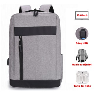 Ba lô siêu nhẹ, có cổng USB tiện dụng khi đi du lịch, đi làm, đi học,  chống sốc, đựng laptop, thời trang nam nữ