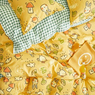 Bộ chăn ga gối Poly cotton gà con