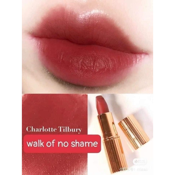 Son Thỏi Charlotte Tilbury màu Walk of no shame 1.1g Unbox