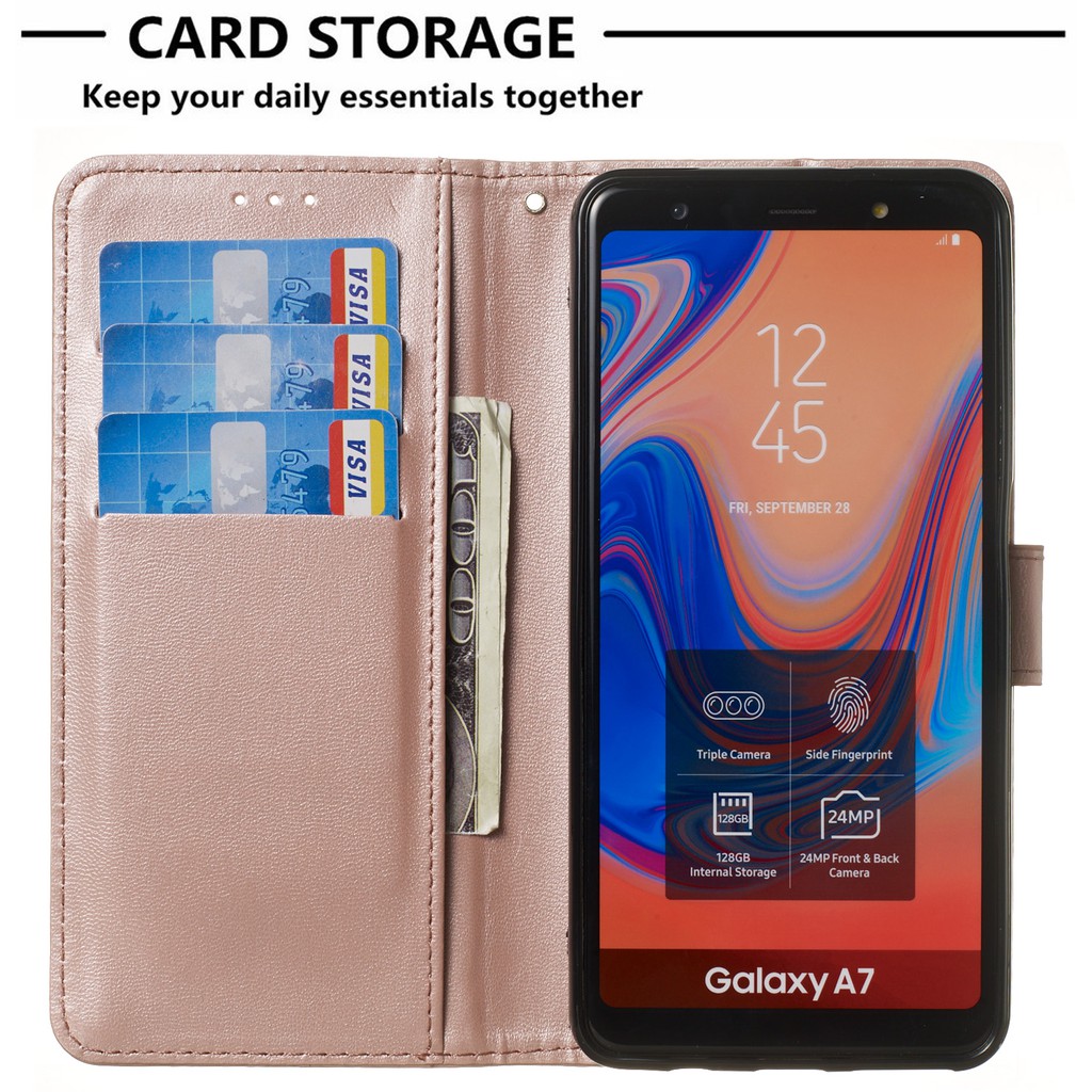 Ốp lưng da cho điện thoại Samsung A7 2018 A10 A30 A50 A70 M10 | BigBuy360 - bigbuy360.vn