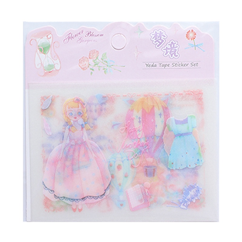 Set 4 Tờ Sticker Giấy Dán Trang Trí Họa Tiết Hoạt Hình Dễ Thương