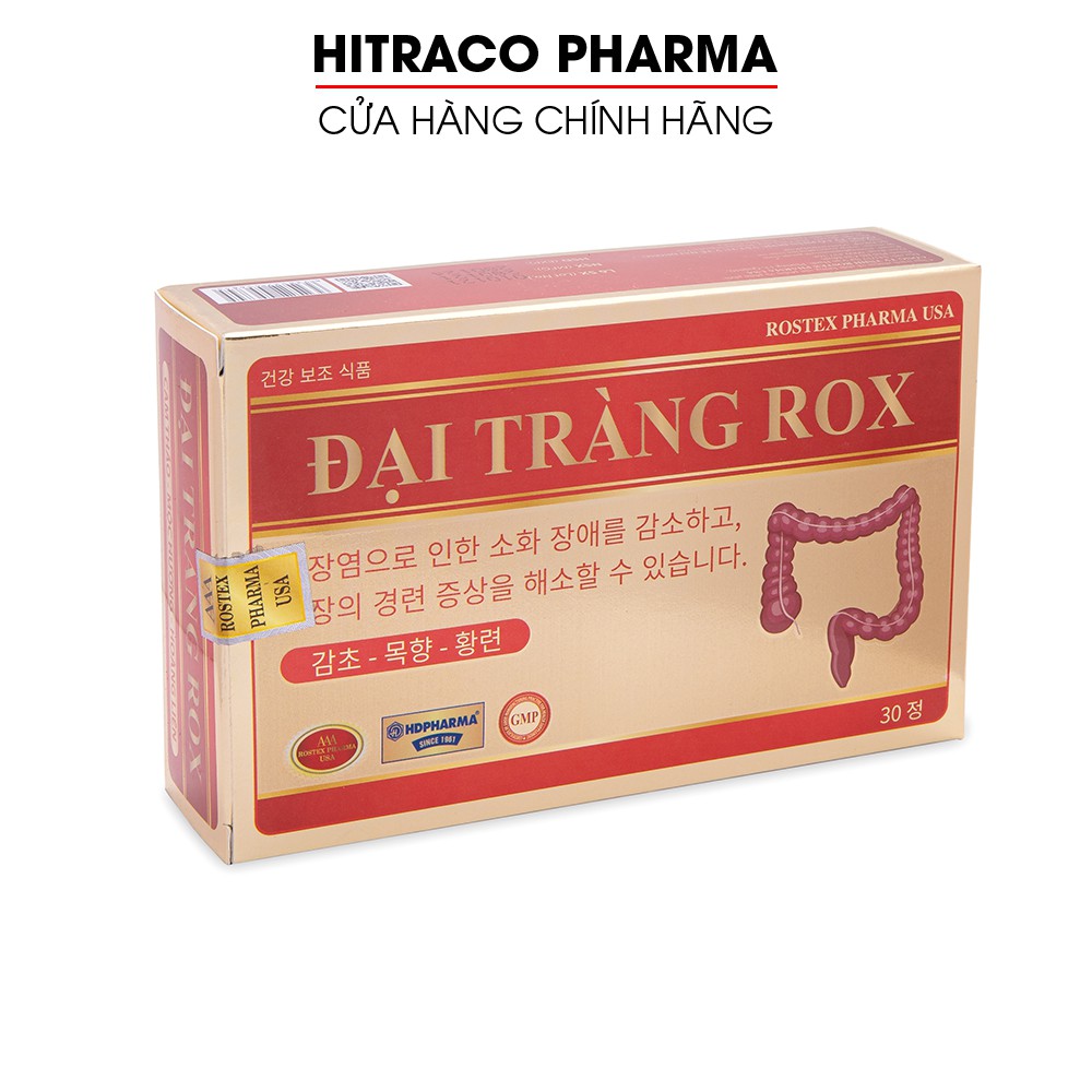 Viên uống Đại Tràng Rox giảm viêm đại tràng, rối loạn tiêu hóa - Hộp 30 viên [Đại Tràng Rox 30v]