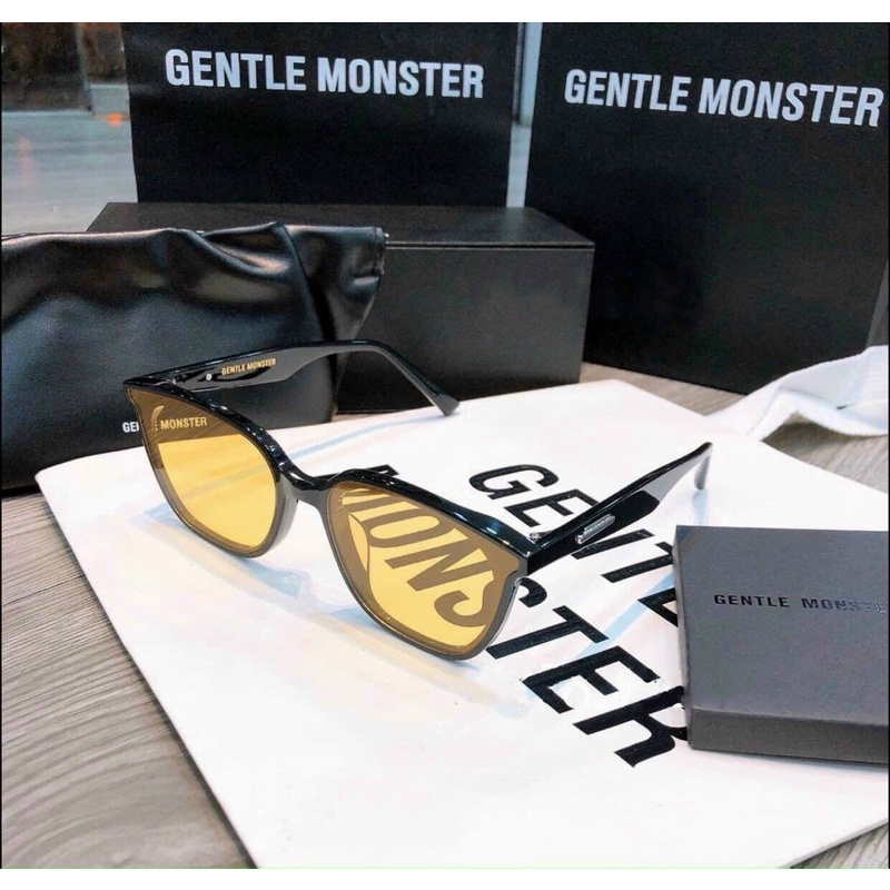 Kính GENTLE MONSTER tròng vàng chuyên đi đêm ngày chống chói cực đẹp 💵💵💵Gia 160k