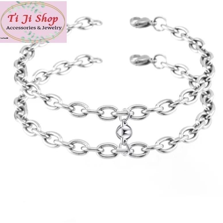 Mặt nam châm inox làm vòng tay  dây chuyền đôi hút nhau