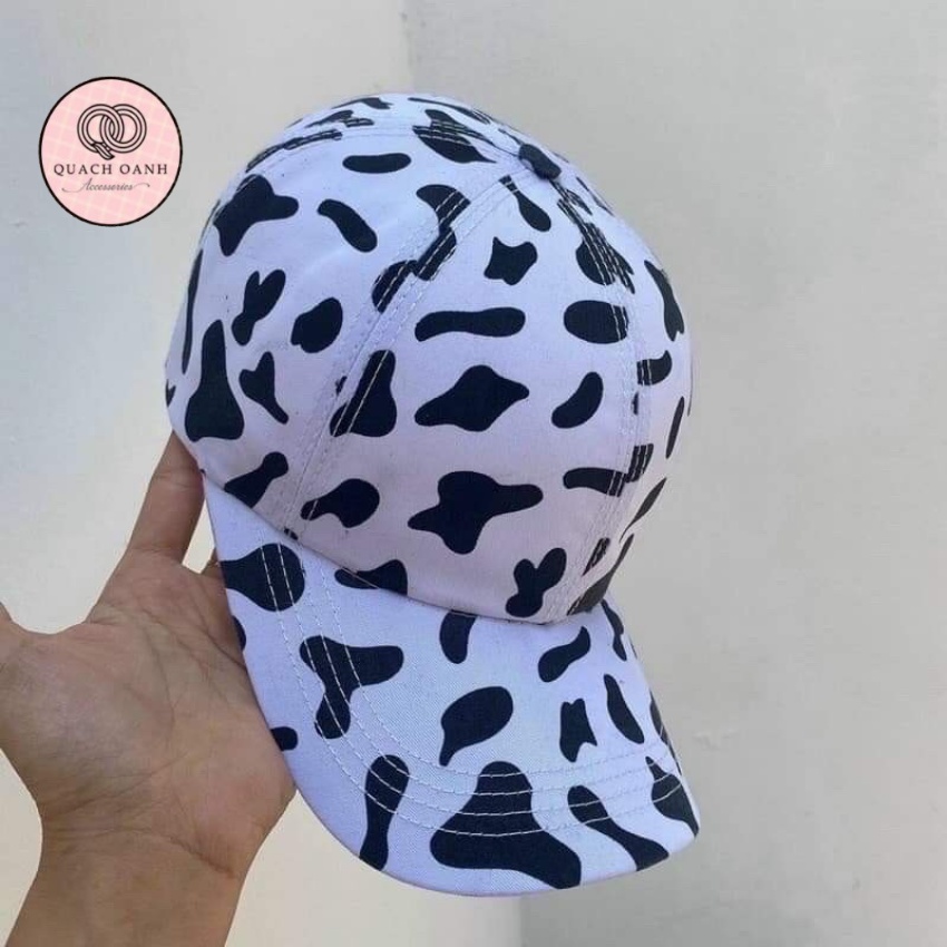 Mũ Lưỡi Trai Bò Sữa Phong Cách Unisex Phối Hoạ Tiết Bò Sữa Độc Lạ, Cá Tính Hottend - MU100