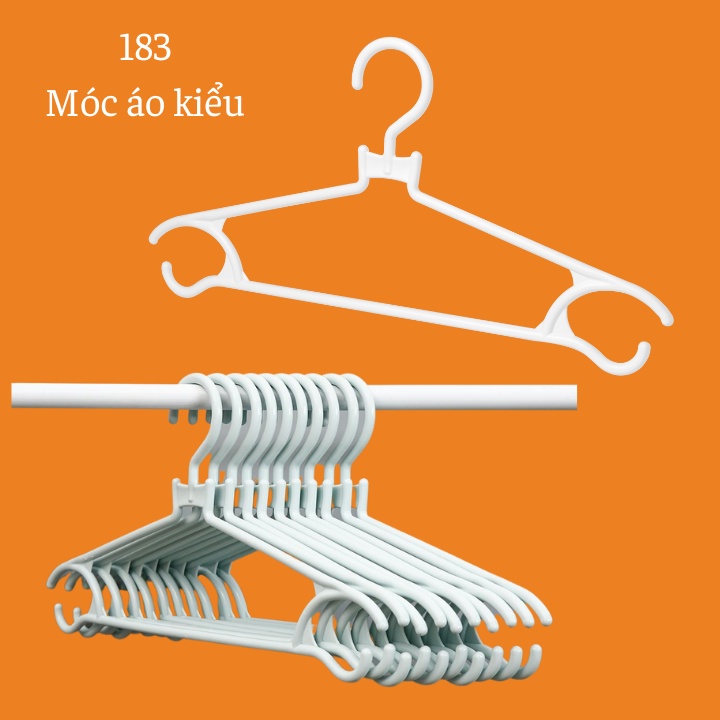 Móc áo người lớn và trẻ em (1 set 10 cái) chắc chắn, tiện lợi, sang trọng - Giao màu ngẫu nhiên