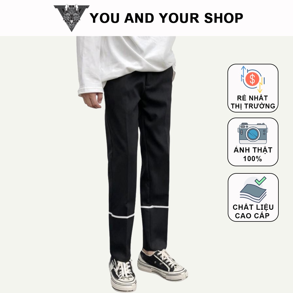 Quần Baggy Tây YAYSHOP unisex nam nữ chất vải mềm mát dáng suông họa tiết SỌC cá tính