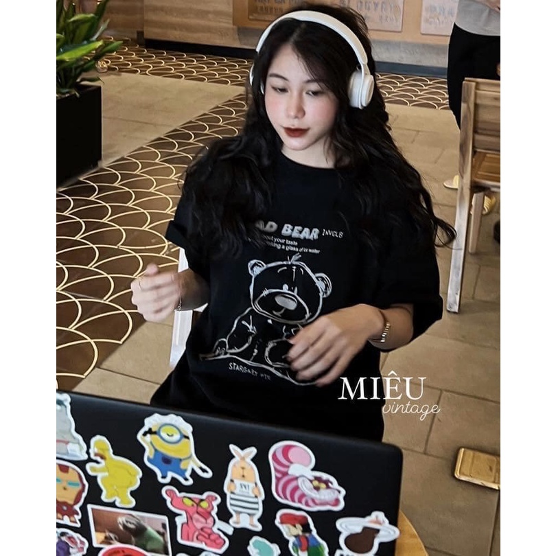 Áo Phông Nam Nữ Unisex Hình Gấu SAD