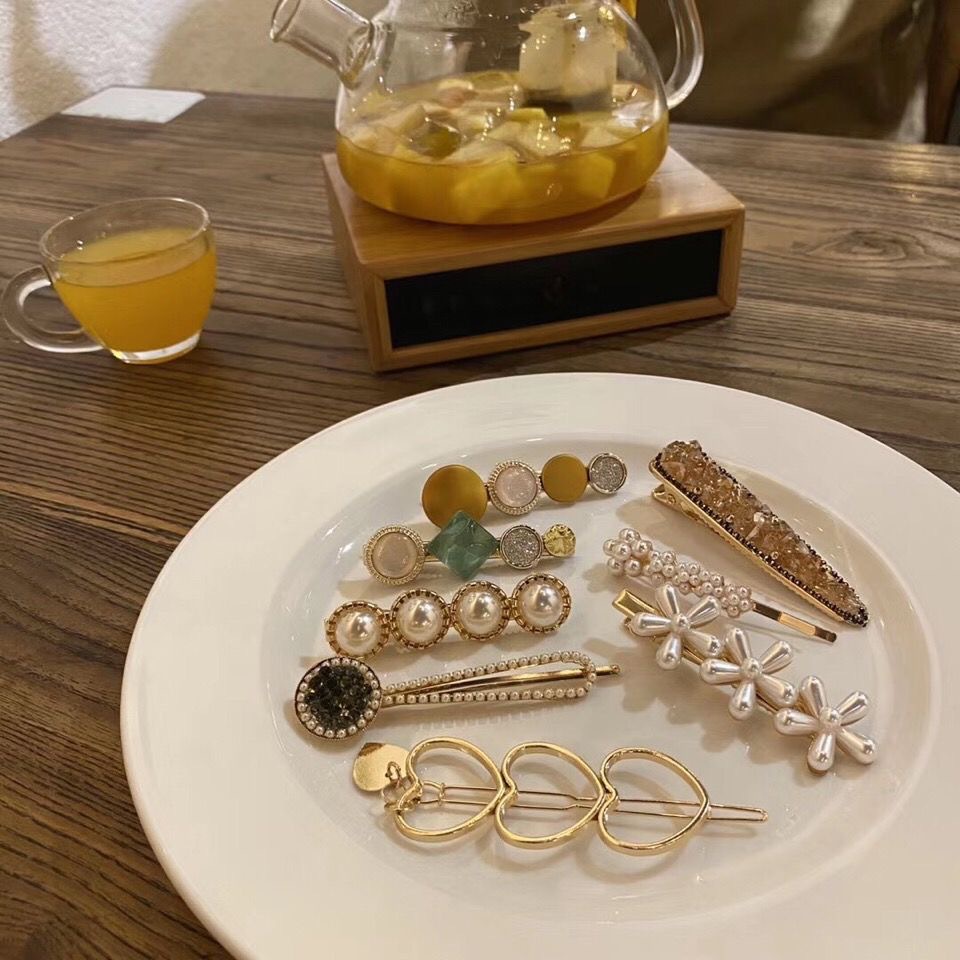 (Bán Buôn Sỉ) [Set 8 #Cặp_tóc] Kẹp Tóc Hình Sao Biển Đính Đá Phong Cách Tiểu Thư Sang Chảnh ❤️ 𝗚𝗜𝗔𝗗𝗨𝗡𝗚𝗛𝗔𝗡𝗢𝗜𝟯𝟵 ❤️