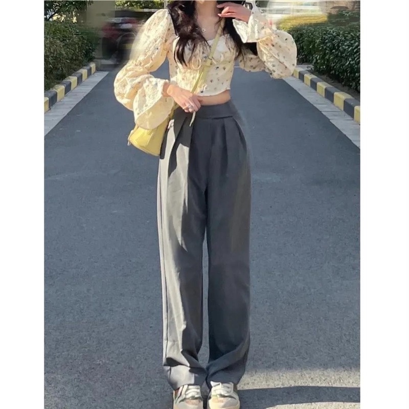 Áo Sơ Mi Ngắn Dáng Ôm In Hoa Kiểu Pháp Thời Trang Xuân Hè 2022 Mới