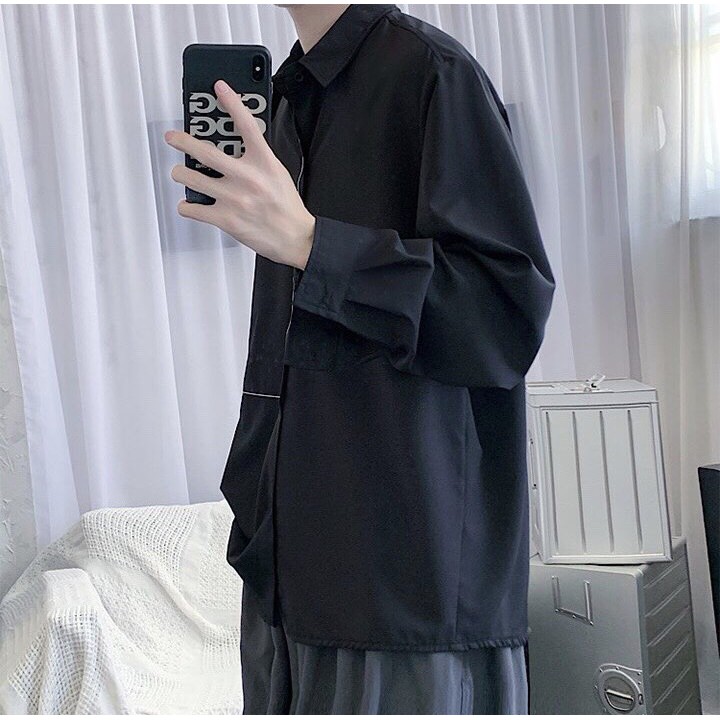 Áo sơ mi nam nữ form rộng 2N Unisex somi kẻ khoác ngoài số 20