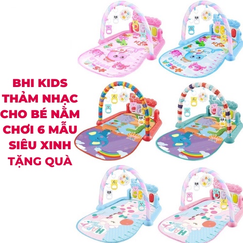 FREESHIP + TẶNG QUÀ - THẢM NHẠC HÀNG LOẠI 1 CHO BÉ NẰM CHƠI BHI KIDS MẪU HƯƠU, CÁ HEO, VOI