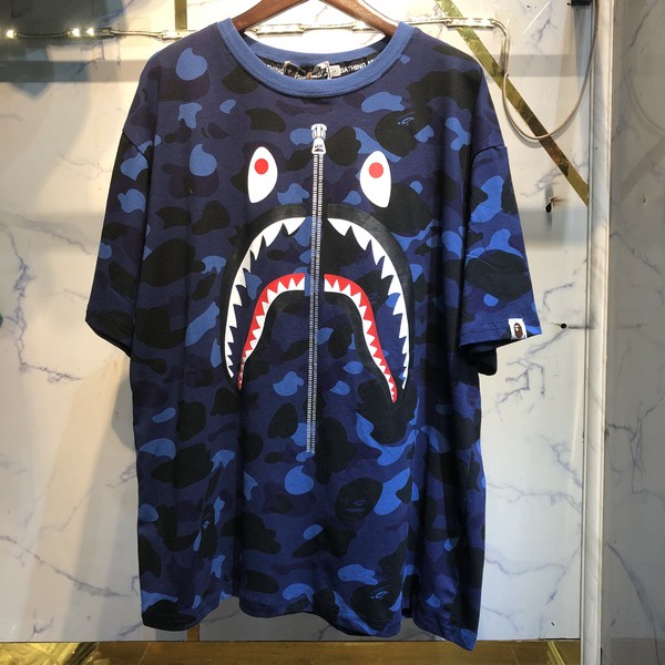 Áo Thun In Bape Cá Mập Tee Bape Cá Mập, Áo Phông Bape Cá Ngáo Unisex Form Rộng