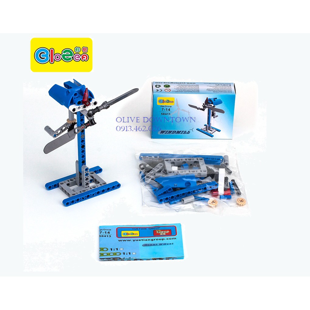TECHNIC 🔸️ Bộ lắp ráp 54 mảnh CỐI XAY GIÓ - Đồ chơi Giáo dục STEM