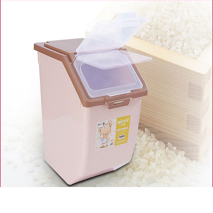 Thùng Gạo 15kg có bánh xe
