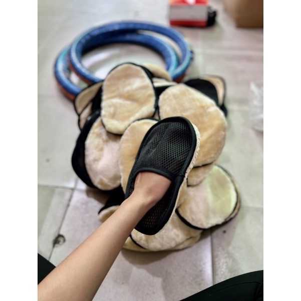 Găng tay rửa xe bằng vải lông cừu siêu mềm 100%
