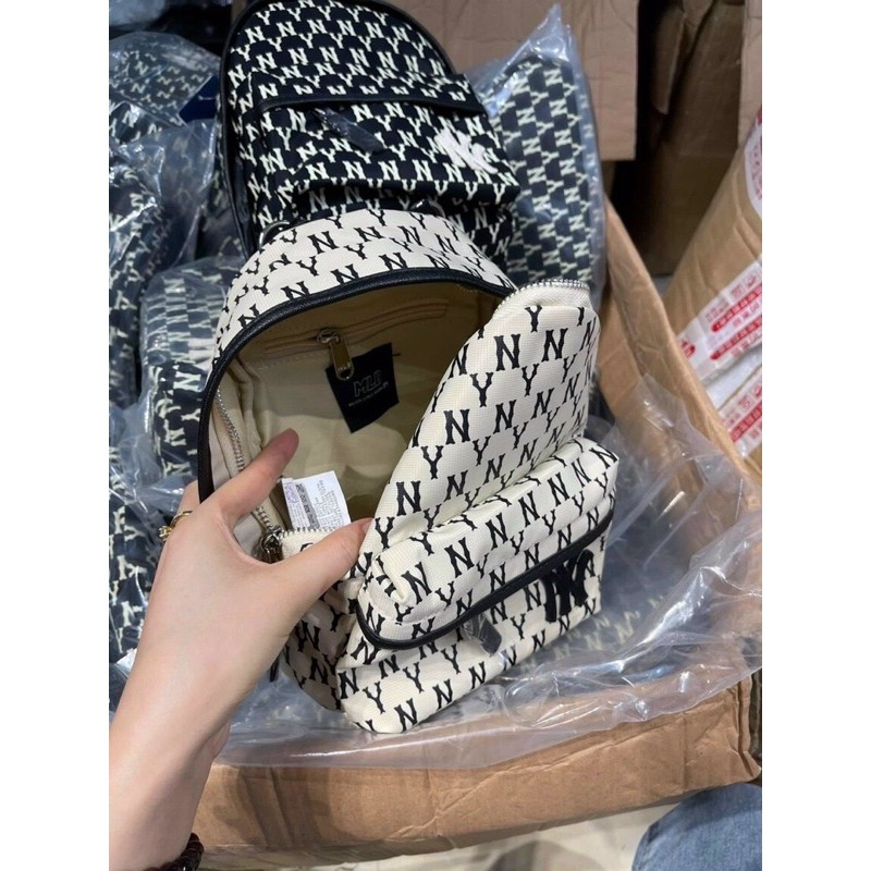 Balo Nữ NY Hoạ Tiết Basic Balo Vải New Hot 2021