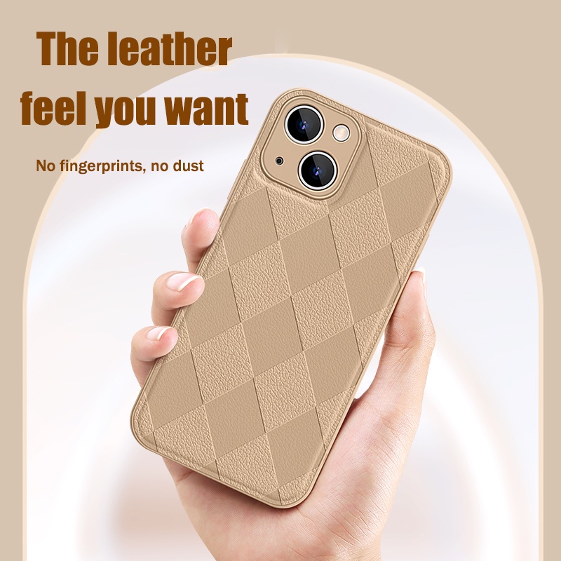 Ốp Điện Thoại Phối Da Kiểu Cổ Điển Sang Trọng Cho iPhone 13 12 11 Pro Max Mini X XR XS Max SE 2020 7 8 Plus