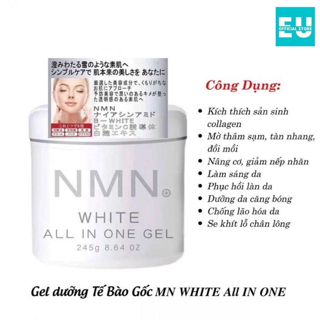 Kem Dưỡng Trắng Da Chống Lão Hoá NMN White All In One Gel 245g