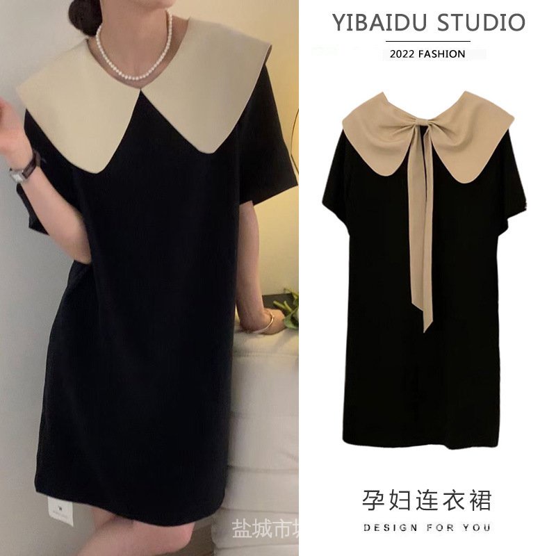 Đầm Bầu Dáng Dài Phối Nơ Phong Cách Mùa Hè Mới