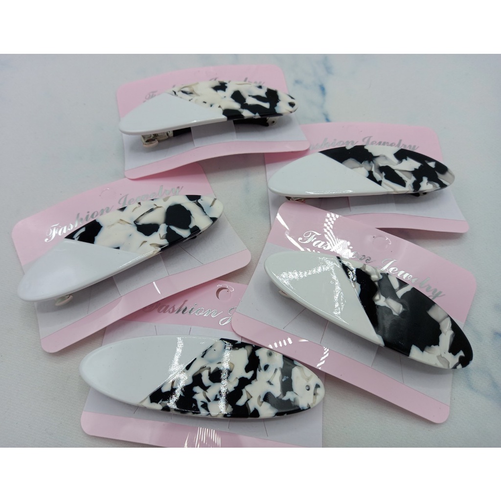 Cặp tóc nhựa vân màu sáng, trong, đẹp PKT2183
