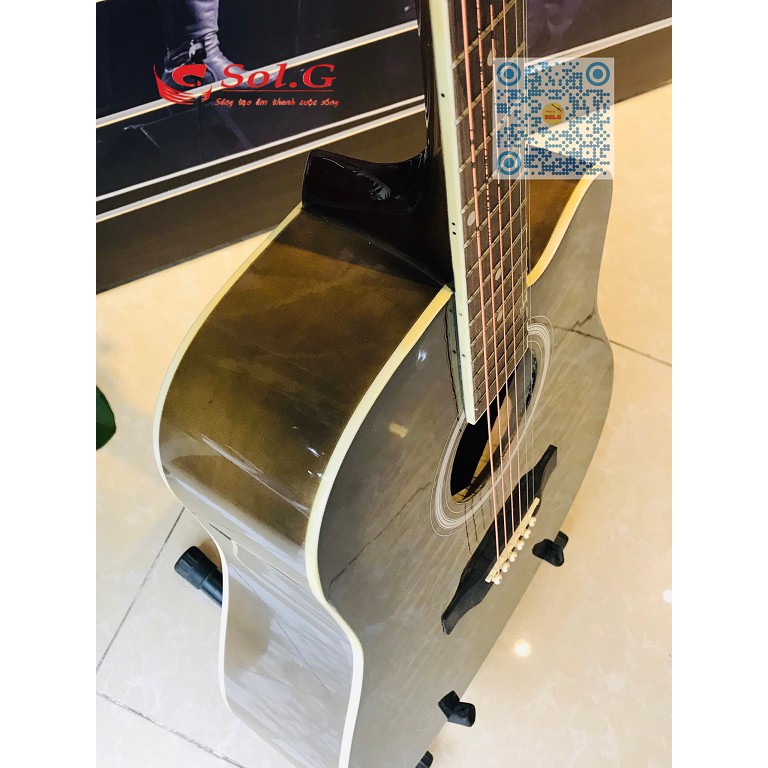 Đàn Guitar Acoustic Vines VA4130BKS màu đẹp