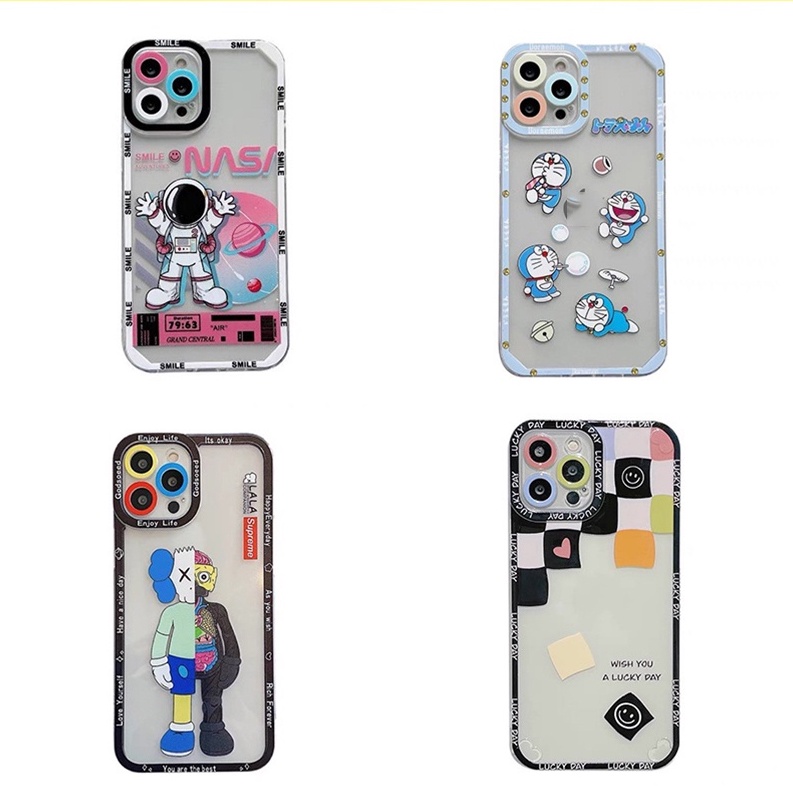 Ốp lưng iphone B@R viền nổi trong cạnh vuông 6/6plus/6s/6splus/7/7plus/8/8plus/x/xr/xs/11/12/13/pro/max/plus/promax