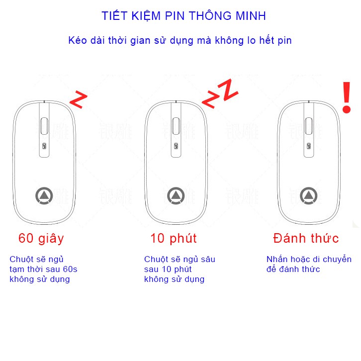 Chuột Không Dây Blutooth XCOM A8 Pin Sạc  Dành Cho Pc, Laptop, Macbook, Thiết Kế Vừa Tay, Chắc Chắn, Tiện Lợi Cực Kì Êm