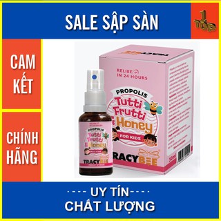 KEO ONG XANH BRAZIL TRACYBEE VỊ TRÁI CÂY DẠNG XỊT HỖ TRỢ TRỊ HO, VIÊM HỌNG TRẺ EM - CHAI 30 ML