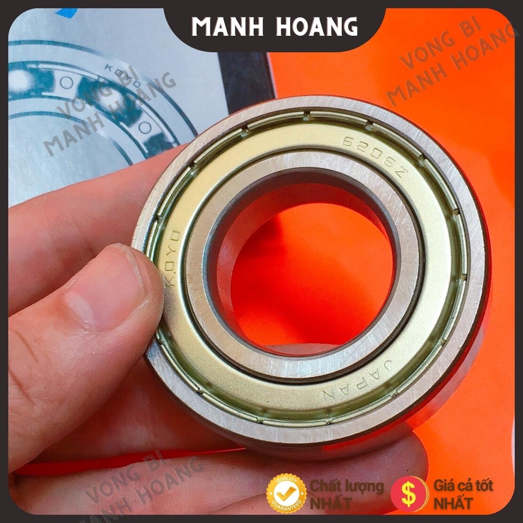 Vòng bi, bạc đạn 6206 ZZCM KOYO tiêu chuẩn quốc tế, chất lượng cao, bền bỉ - Vòng bi Mạnh Hoàng