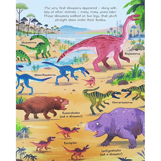 Sách Usborne Khoa học cho bé 6-8 tuổi My Very First Dinosaurs Book