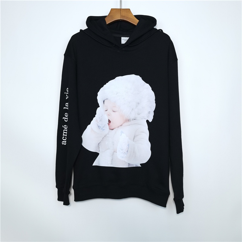 Áo Hodie ADLV Em Bé Mùa Đông Form Nam Nữ Unisex nỉ cotton trắng đen mũ hai lớp dày dăn SIÊU RẺ