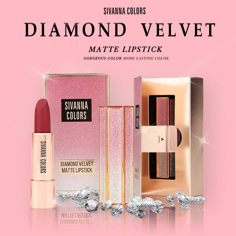 Son Thỏi Lì Sivanna Colors Diamond Velvet Matte Lipstick HF6019