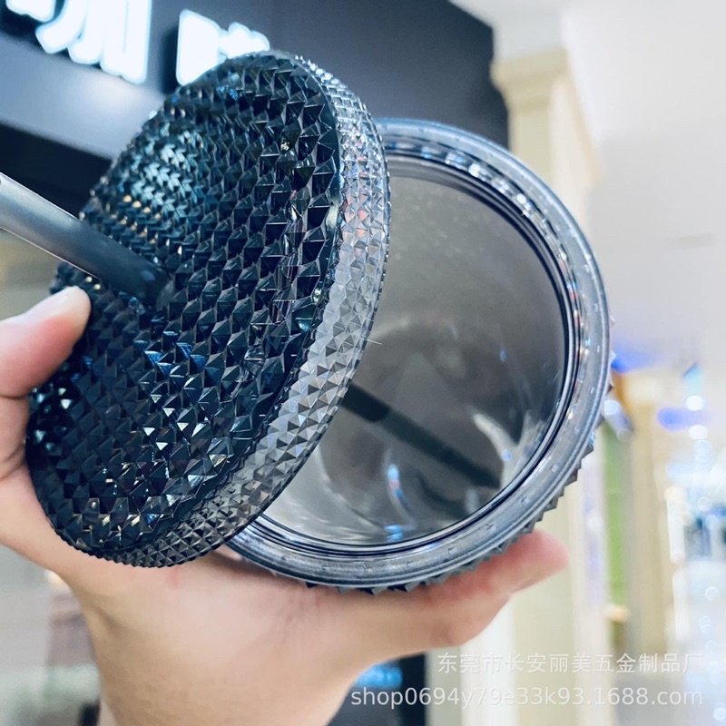 Ly giữ nhiệt 2-3h,cốc uống nước kim cương starbuck 2 lớp cao cấp, chất liệu PP cách nhiệt 2-3h, tặng kèm ống hút